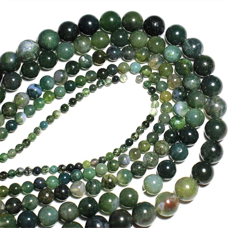 

2021 Natural Beads Loose Spacer Aquatic Agate for Making Jewelry