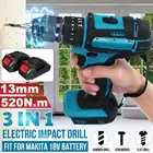 Беспроводная ударная дрель 298 в, Электрическая отвертка с батареей 3 в 1, электроинструменты