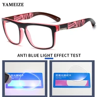 yameize blue light blocking glasses men computer protection square eyewear frame retro spectacles women anti blue rays glasses