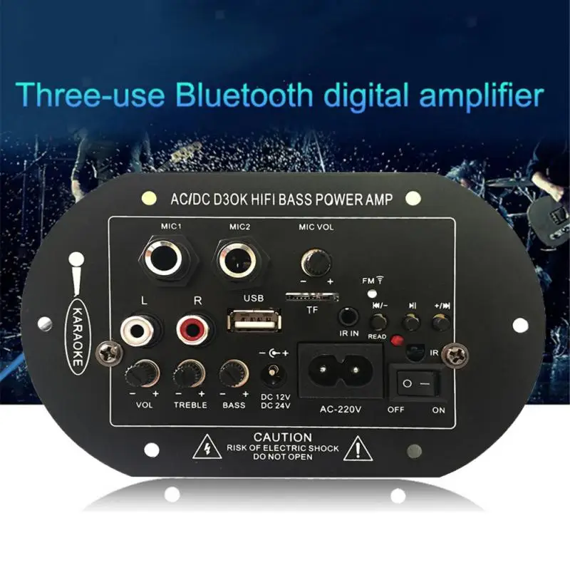 

8 "/ 10" 12V 24V 220V SF-2MIC Car Digital Amplifier Monophone Amplifier Board With Bluetooth-Compatible Radio TF Card Audio
