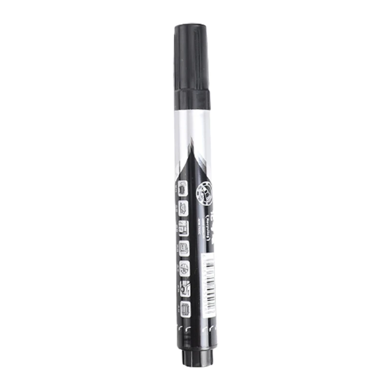 

Marker Pen, Oil-based Non-erasable Ink Pen, Black, About 13.6cm In Length, Plastic Student Office Supplies 2021 New Hot 1PC