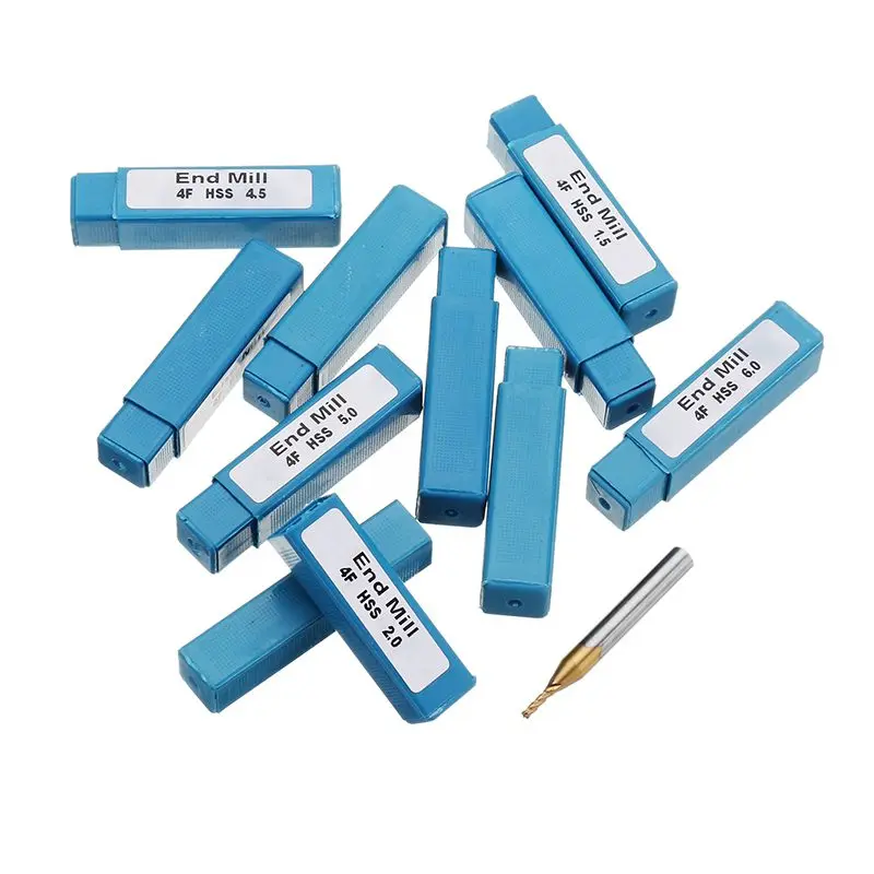 Концевая фреза из быстрорежущей стали с 4 канавками хвостовик 6 мм сверла ЧПУ