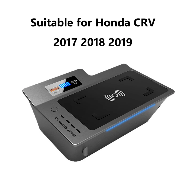 for honda crv 2017 2018 2019 2020 2021 car accessories wireless charger cigarette lighter installation mobile phone fast charge free global shipping