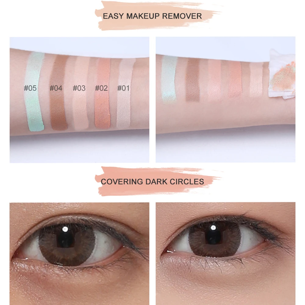 5 Colors Long-lasting Liquid Concealer Face Cream Waterproof Color Corrector Make Up Perfect Full Cover Dropshipping |