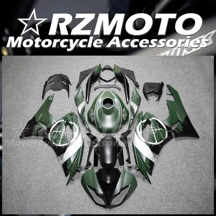 

Новый комплект обтекателей из АБС-пластика подходит для Kawasaki Ninja ZX-6R 636 ZX6R 2009 2010 2011 09 10 11 12 Кузов + Крышка Резервуара зеленая матовая