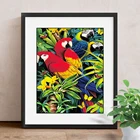 Diy алмазные картины попугай Смола Полный Круглый Крест стич мозаика алмазная живопись вышивка украшение дома Незаконченный