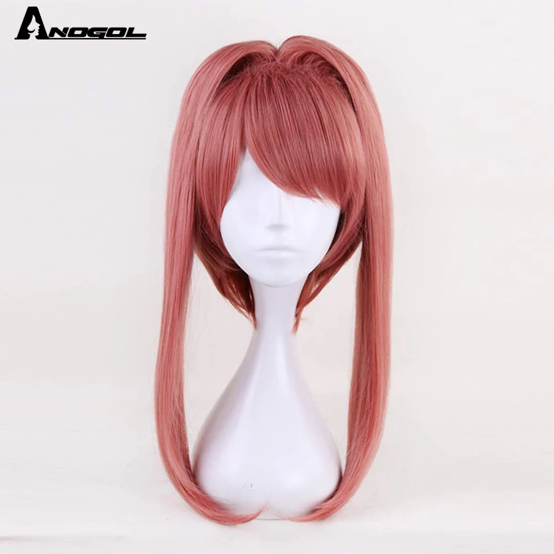 ANOGOL Monika Doki Literature Club Yuri Sayori DDLC высокотемпературные синтетические парики для косплея для девочек на Хэллоуин