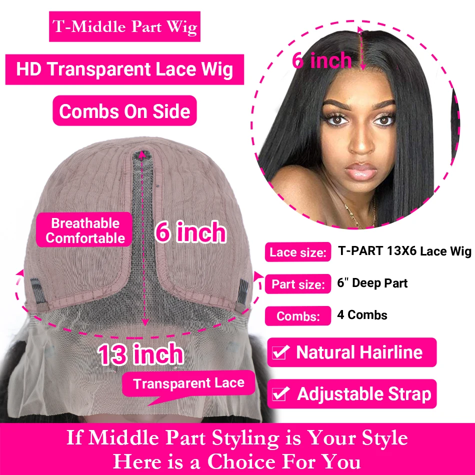 Straight Lace Front Wig Brown Bone Straight Human Hair Wig Hd Transparent Lace Frontal Wig Brazilian Wigs For Women Human Hair enlarge