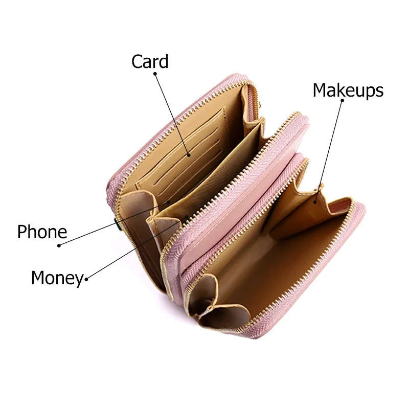 Женские кошельки клатч Дамский мини-кошелек из искусственной кожи