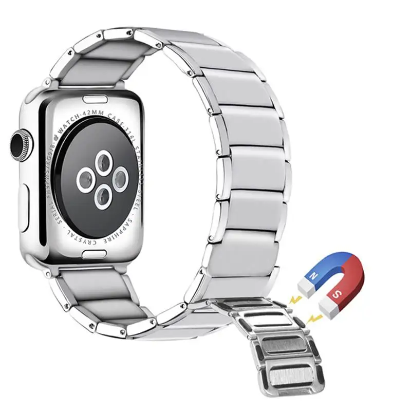 

Ремешок магнитный для apple watch band 44 мм 40 мм, браслет из нержавеющей стали для iwatch band 42 мм 38 мм, apple watch series 3 4 5 SE 6