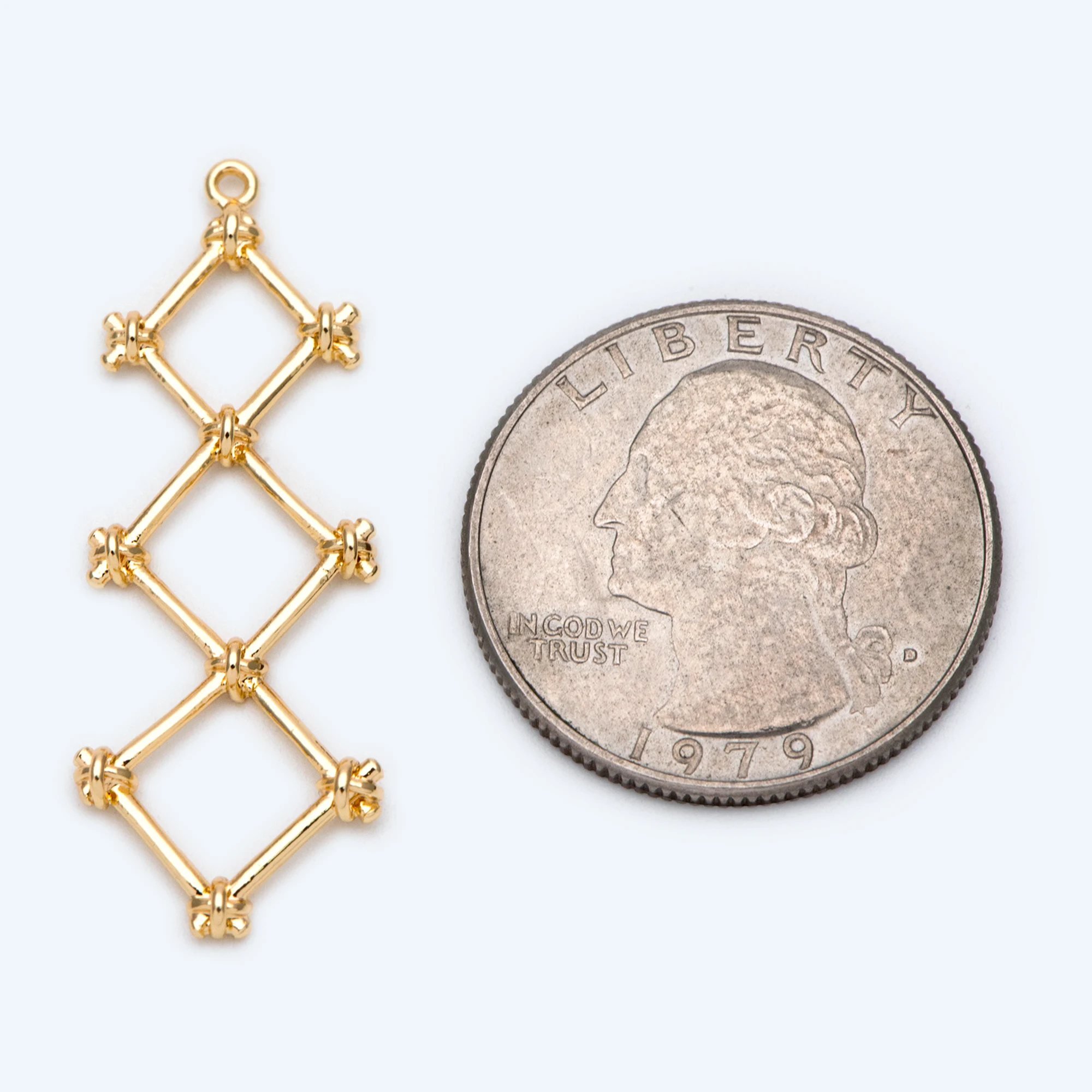 

10pcs 3 Rhombus Charm, 38x14mm, Rhombus Pendant, Geometric Charms,Earring Findings, Jewelry Making, Jewelry Supplies (GB-1709)