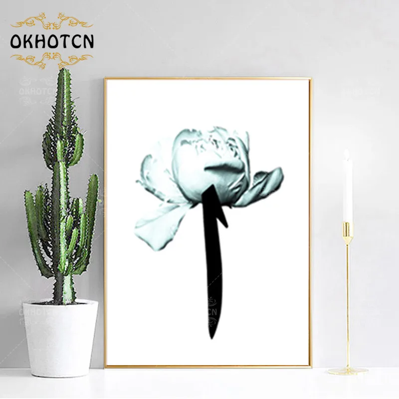 

Abstract Islamic Pattern Poster Blue Watercolor Flowers Canvas Painting Modern Home Decoration Wall Art Simplicity Print Picture