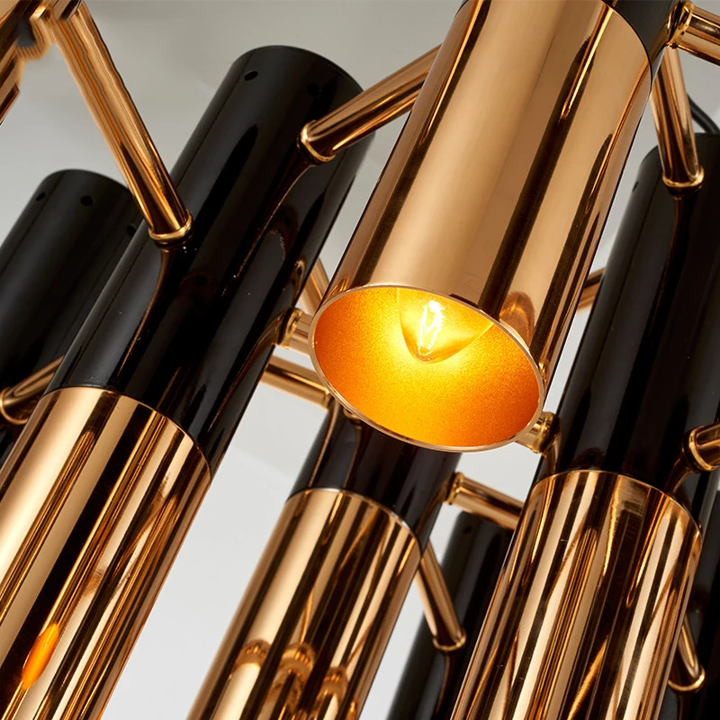 Современный светодиодный светильник в стиле лофт алюминиевая люстра золотого и