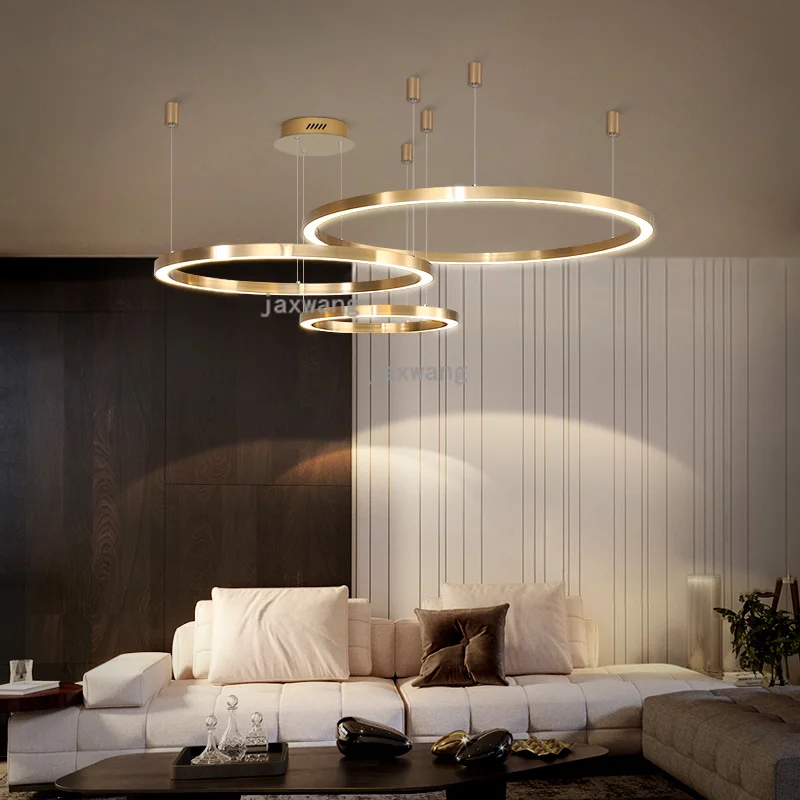 

Postmodern Luxury Pendant Lights Brief 2019 New 2020 Style Art Hanglamp Creative Ring Living Room Lustre Pendant Lamp Lighting