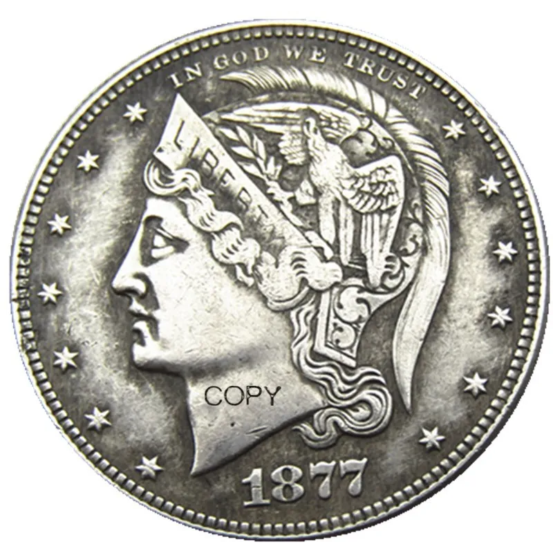 

США 1859 французская голова половина доллара шаблон Посеребренная копия монеты
