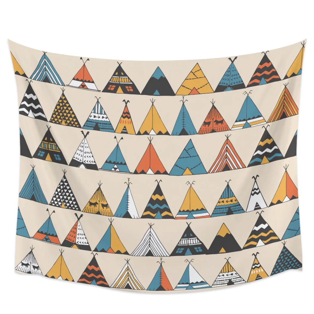 Цветная палатка в полоску гобелен настенная комнатная ткань ковер гобелены для