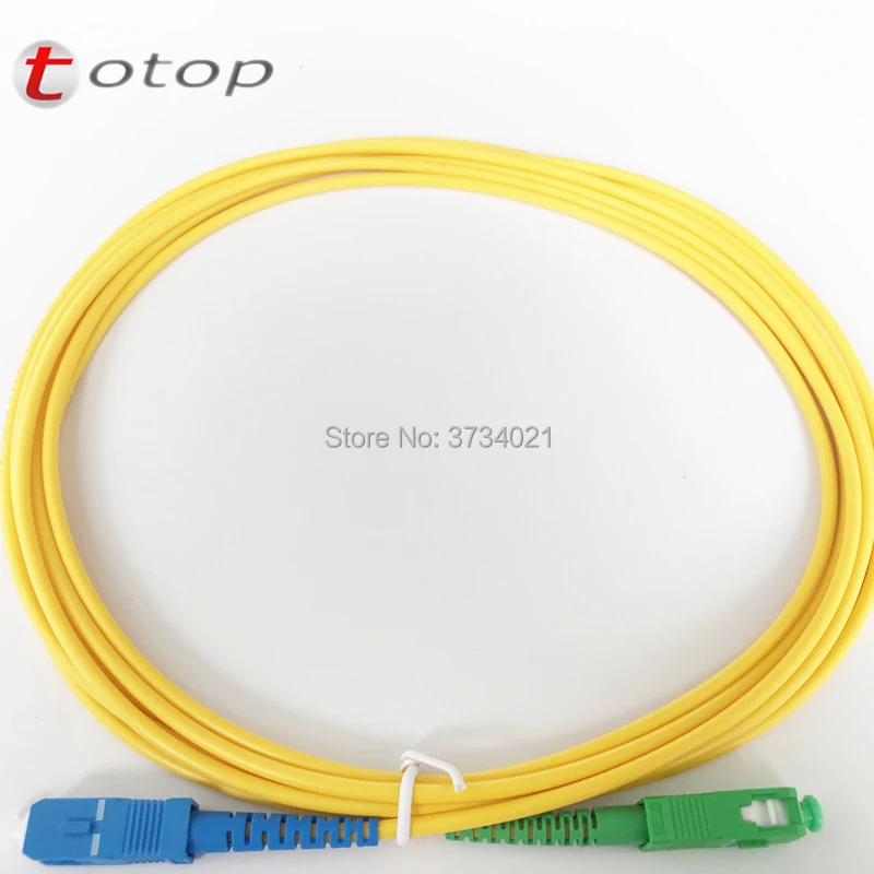 50 шт./лот SC/APC FC/UPC LC/APC SC/UPC 3 м в длину 0 мм G657B3 желтый оптоволоконный