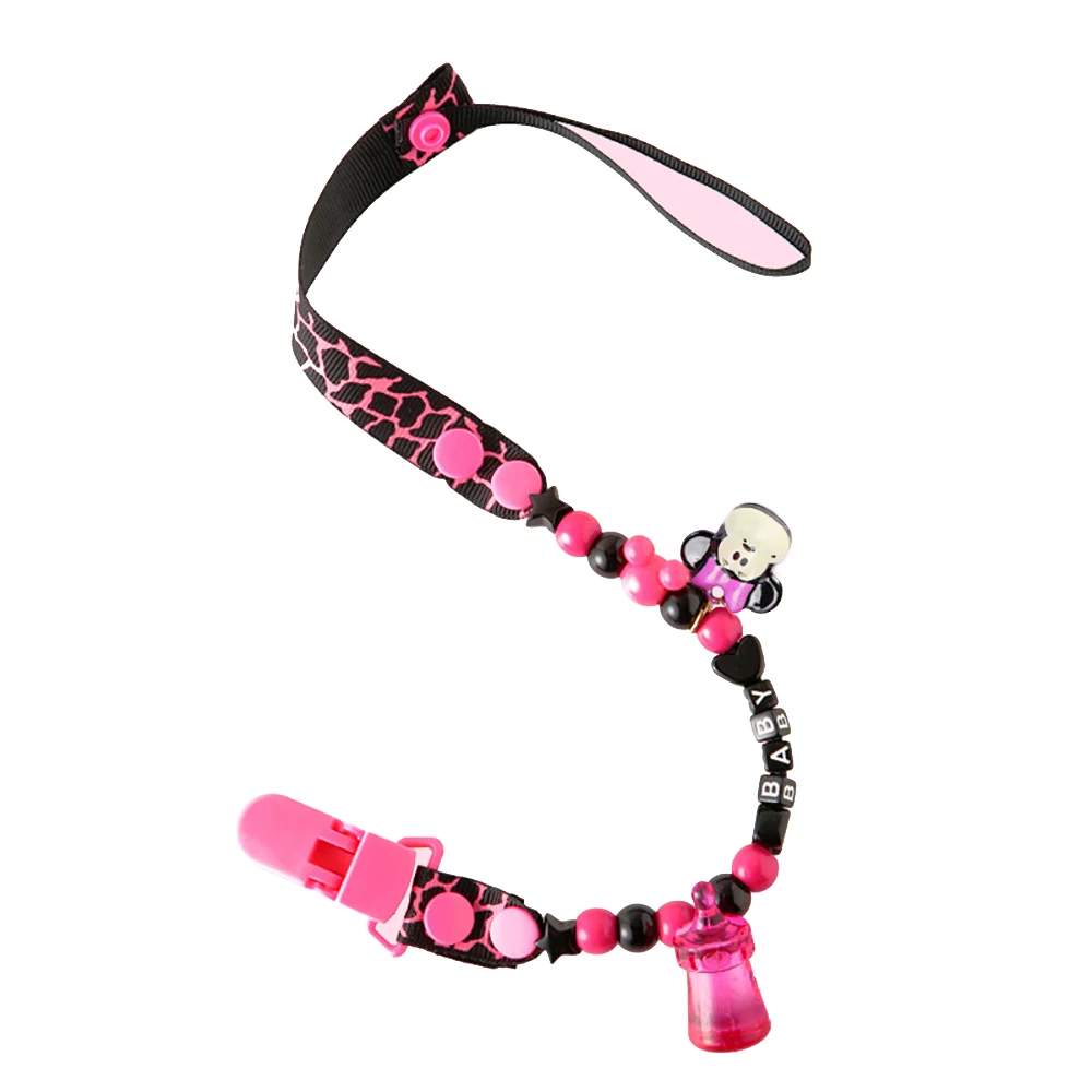 Cadena de chupete para beb&eacute;, chupete con Clip antica&iacute;da, palo de dientes para beb&eacute;, cuerda colgante, juguete antica&iacute;da-3