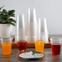 50 packs 8 oz 240ml clear plastic disposable cups party shot glasses disposable clear durable drinking cups tea cup coffee cups