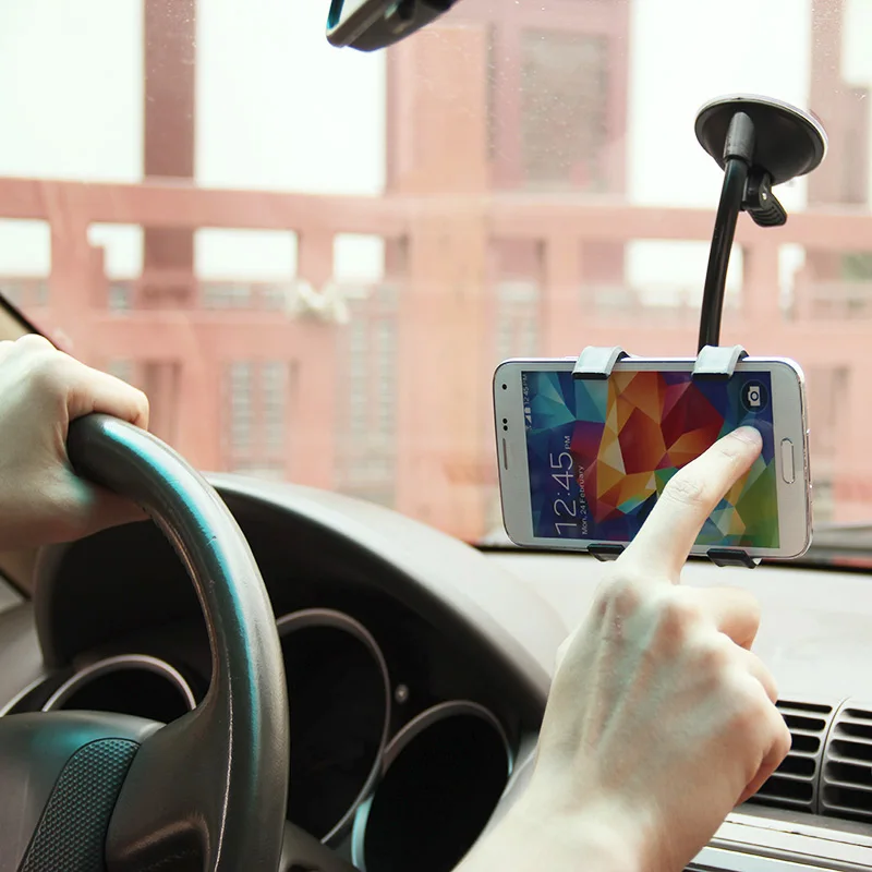 

Universal Car Bracket Holder Auto Black Rearview Mirror Rotation GPS Mobile Phone Holder Stand Interior Accessories Holder