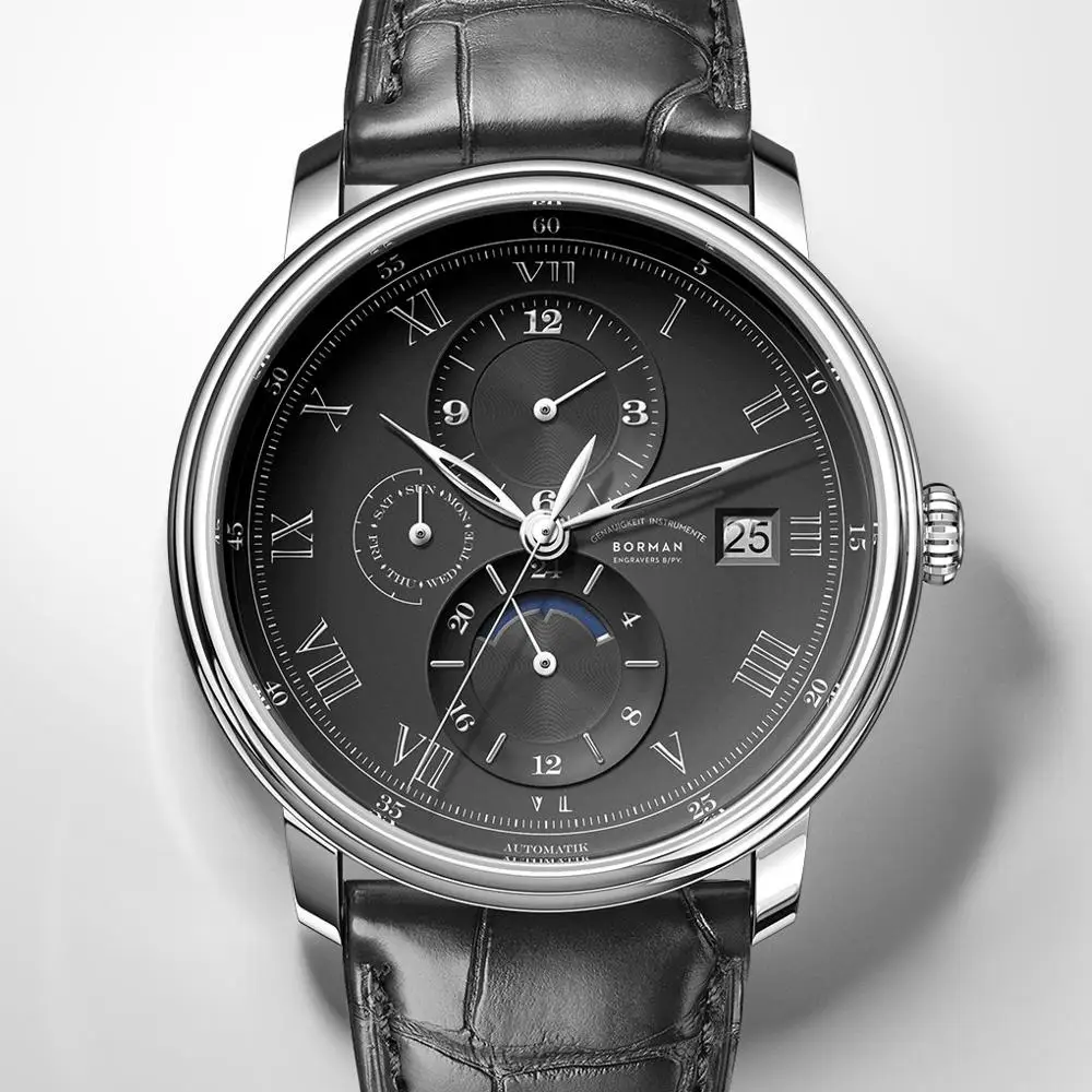 Часы наручные мужские автоматические Роскошные водонепроницаемые механические