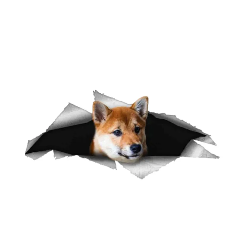 

13cmx6cm Creative dog head Vinyl Car stickers Decals Motorcycle Accessories Car-Window Decorative Goods PVC