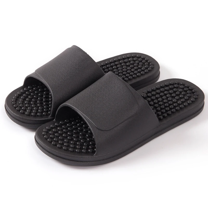 Massage Bathroom Slippers Woman Acupoint Indoor Solid Soft Casual Slippers Summer Non-slip Unisex Flip Flop Shower Shoe