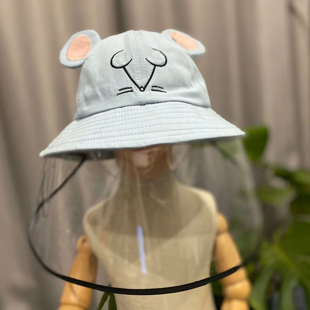 Защитная шапка с защитой от капель мультяшная детская Рыбацкая для раковины