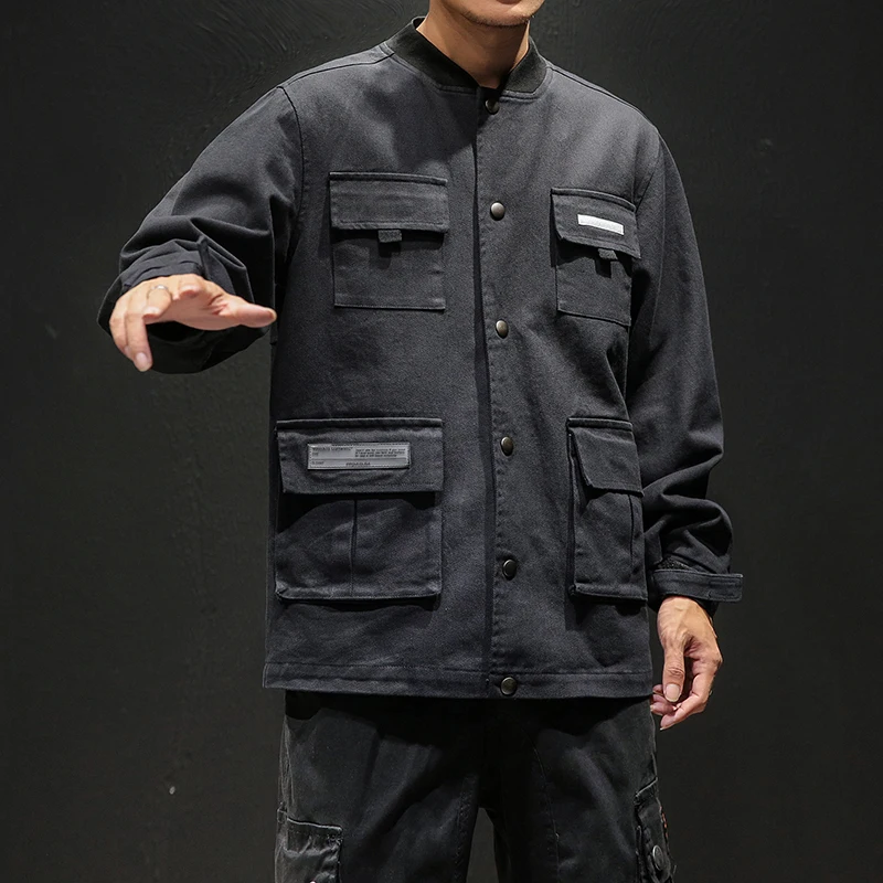 FUGOISM Мужская весенне осенняя верхняя одежда винтажная модная Свободная рубашка