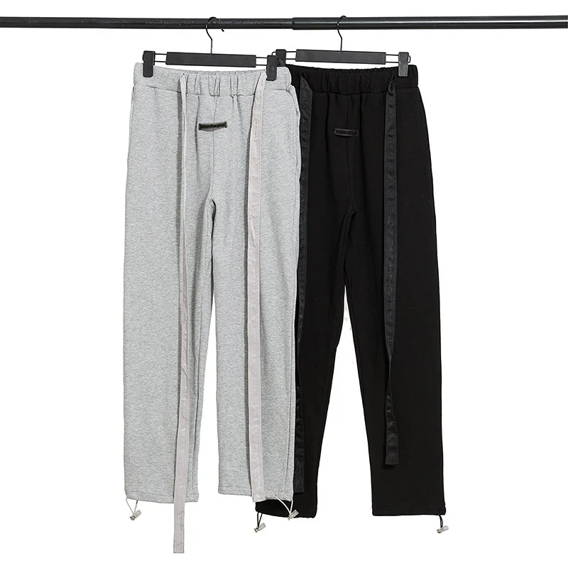 

21SS Casual Sports Pants Men Must-have Trousers Drawstring Webbing Pants Stretch Drawstring Pants Hip-hop Jogging Cotton Pants
