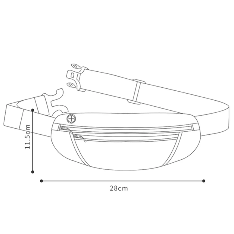 Sports Running Fitness Bag Fanny Pack Waist Bag Man Women Double Zipper Pocket Phone Holder Bag Waterproof Cycling Running Belt