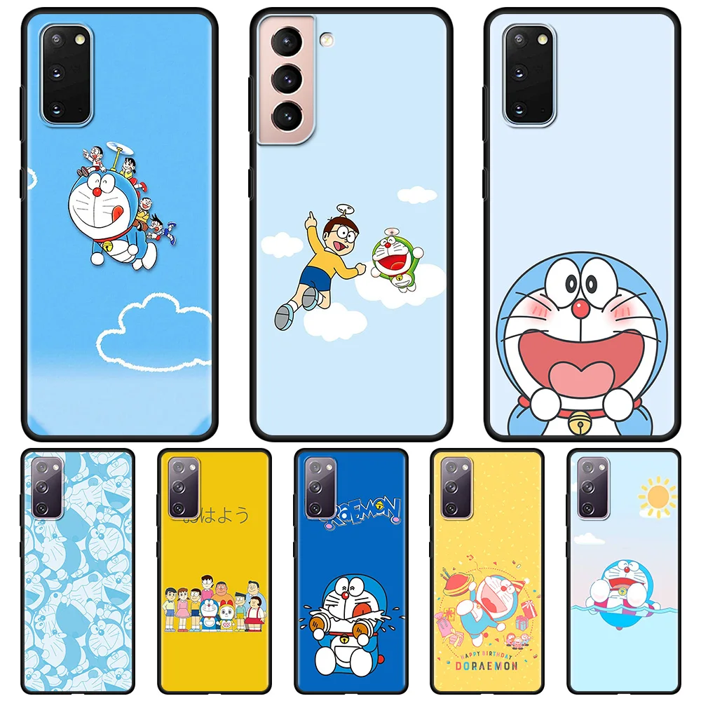 

Cartoon Doraemon Phone Case for Samsung S20 FE S21 UItra S10 Plus S21 S9 S10e S8 S20 Ultra M32 M42 5G Cover Casing Housing