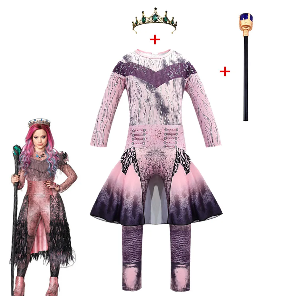 Розовые Костюмы Одри для девочек на Хэллоуин детей Нарядные вечерние костюмы