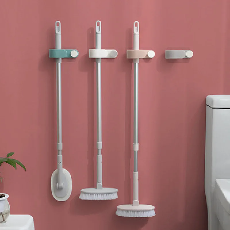 

New Creative Storage Mop Hook Bathroom Wall Hanging Broom Clip Cheap Bathroom Nail-free Multifunctional Toilet Brush Rack