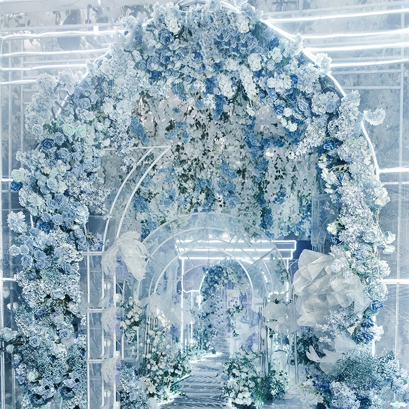 Свадебные украшения синий Моделирование Шелковый Искусственный цветок дома