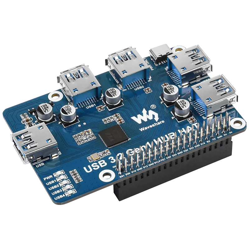 Плата расширения Raspberry Pi 4B USB 3 2 Gen1 5 в постоянного тока 4 порта для | Компьютеры и