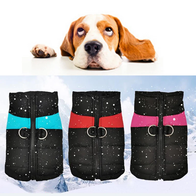 Зимняя ветрозащитная водонепроницаемая одежда для больших собак теплая куртка