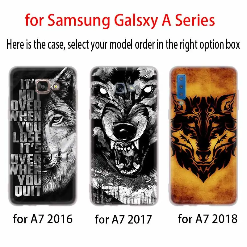 Красивые Волк Дизайн чехол силиконовый для телефона Samsung A50 A70 A80 A30 A40 A90 A6 A8 A9 A7 A5 A3