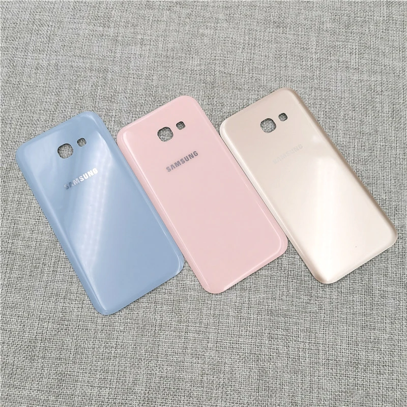 

3D glass samsung galaxy A5 A3 2017 back cover offical battery back replacement case protective housing shell adhesive sticker
