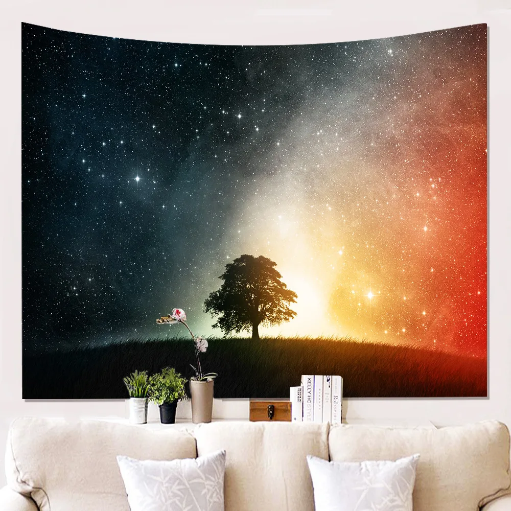 Гобелен Zeegle с изображением ночного звездного неба красивым зрением Настенное