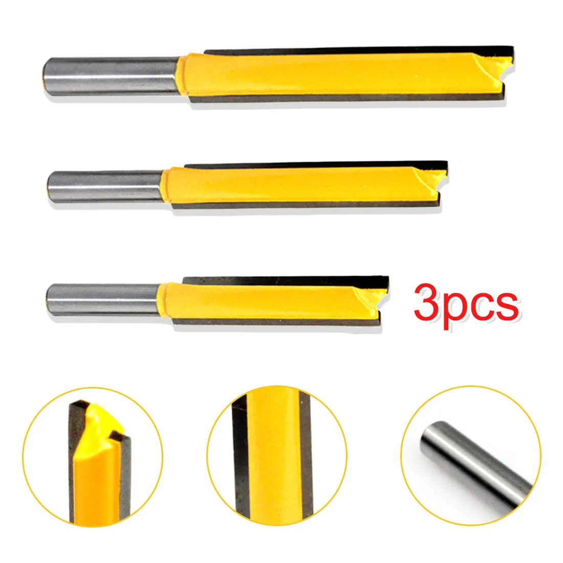 

The New 1/4" 8MM Shank Long Cleaning Cutter Wood Double-edged Router Bit Grooving Cutter For Wood Slotting Milling Cutter Tools