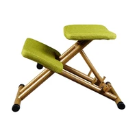 ergonomically designed kneeling chair green fabric cushion modern office computer chair ergonomic posture knee chair design