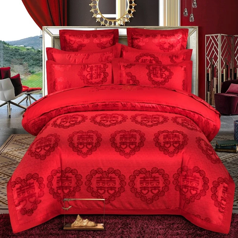 

Luxury Floral Jacquard Duvet Cover Set King Queen Vintage Bedding Set European Style Sateen Cotton Comforter Cover Cotton sheets