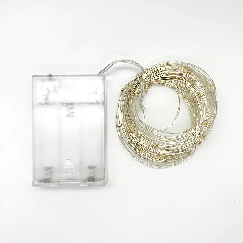 Waterproof Fairy Light CR2032 Battery Powered LED Mini Christmas Copper Wire String For Wedding Xmas Garland Party | Дом и сад