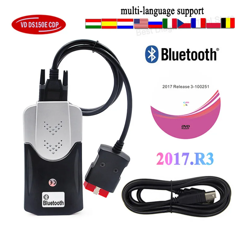 Новое поступление VD DS150E CDP Bluetooth 2017.R3 Keygen новый VCI OBD2 Авто диагностический сканер