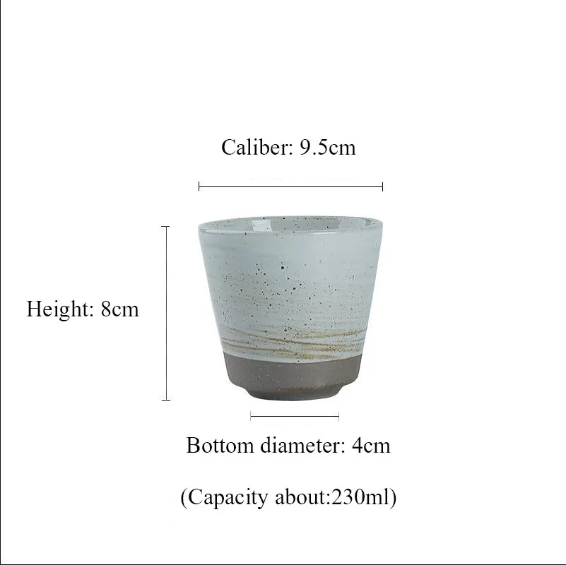 230 мл японский стиль чайная чашка керамическая чаша винтажная кунг-фу посуда для