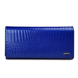 dark blue HH для женщин женские кошельки и кошельки Элитный бренд аллигатора длинные пояса из натуральной кожи дамы клатч портмоне женский крокодил - Цвет: dark blue