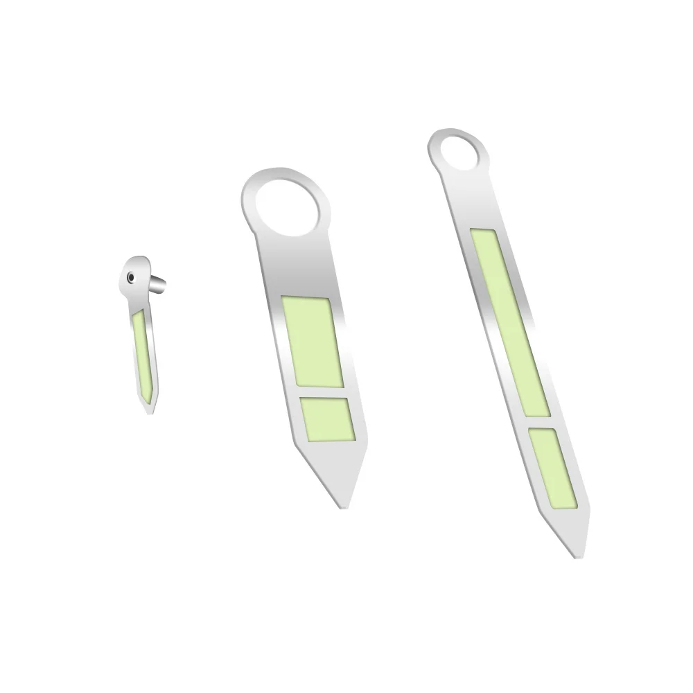 

Silver-rimmed Hands Super Lume Fit For UNITAS 6497 6498 Movement Watch Hands Parts Green Luminous Watch Pointers Spare Parts
