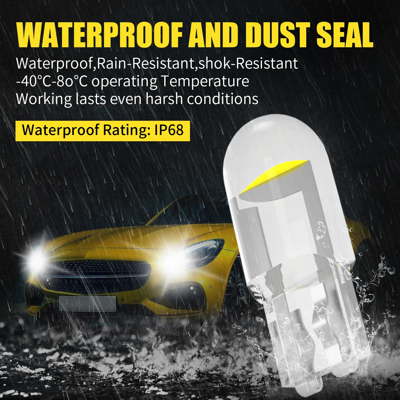 10 шт. T10 светодиодный лампочка W5W 168 501 7020 SMD автомобильный клиновидный парковочный