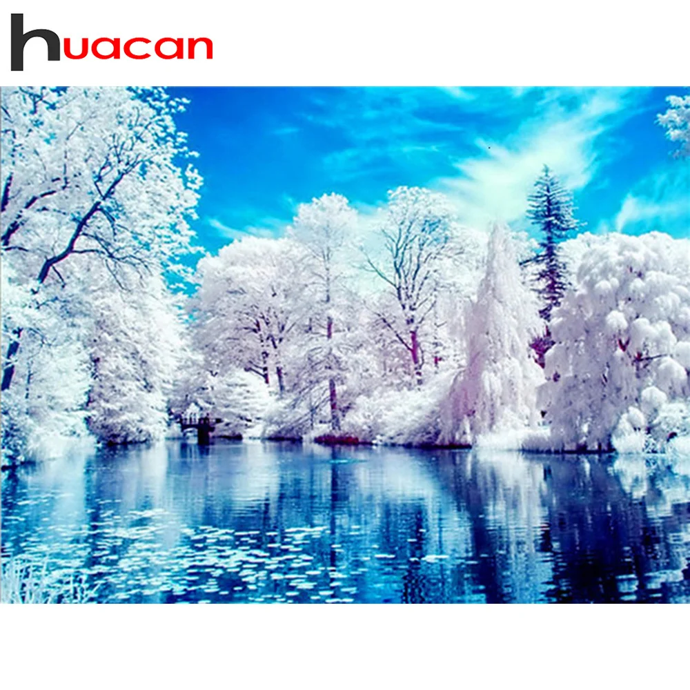 Алмазная мозаика Huacan распродажа зима 5D алмазная живопись сделай сам вышивка